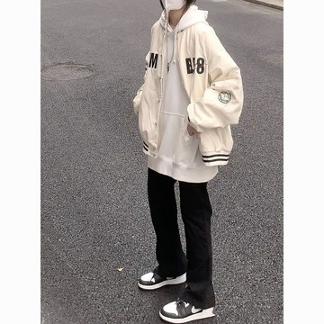限時優惠 韓版棒球服百搭 美式復古棒球服男女春秋韓版百搭設計感oversize夾克外套ins潮