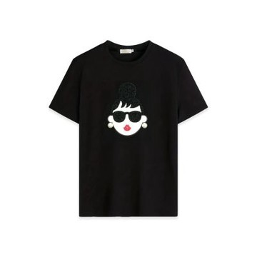 HAPPYFACE 怪玩趣EMMA T-SHIRT 黑 (F29282)