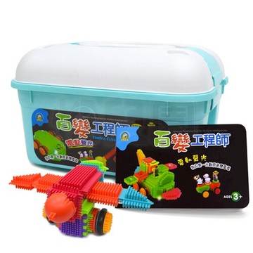 小牛津 百變工程師-52pcs(電動聲光鬃毛軟質積木)【悅兒園婦幼生活館】
