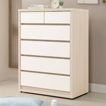 文創集 山多利雙色3尺六抽斗櫃-89x52x123cm免組