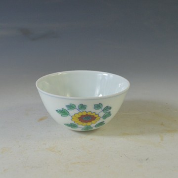 仿古瓷器 明成化斗彩花卉紋不倒杯 茶杯 120ML 全手工手繪酒杯164