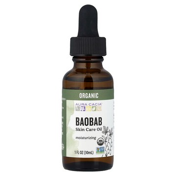 Aura Cacia, 有機猴麵包，護膚油，1 液量盎司（30 毫升）