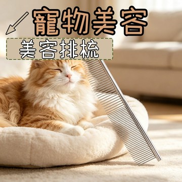 寵物梳子 貓咪梳子 寵物美容梳子 寵物不鏽鋼排梳 疏密雙齒 狗貓梳毛 開結蓬鬆毛髮 不鏽鋼排梳 寵物美容排梳