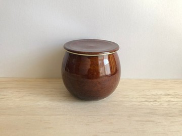附蓋容器 (飴釉)