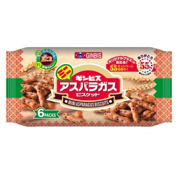 [家速配][限量]金必士6袋蘆筍造型芝麻味餅乾