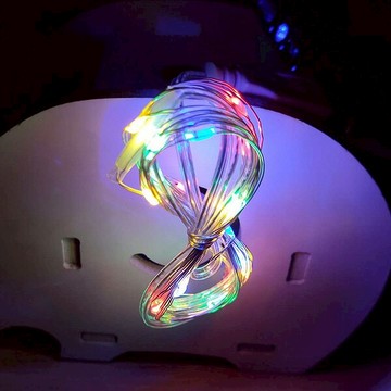 LED銅線燈串(彩光)-2米20燈 LED燈防水燈 戶外裝飾照明景觀燈 USB燈DIY聖誕燈