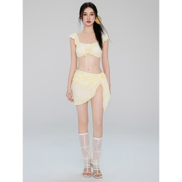 比基尼三件套防曬遮肚顯瘦網紅2024年新款高腰泳衣女2024新款夏季