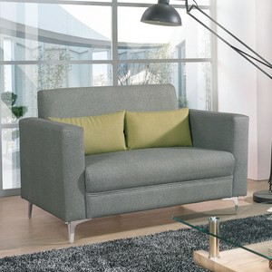 蘇納二人座灰色貓抓皮沙發