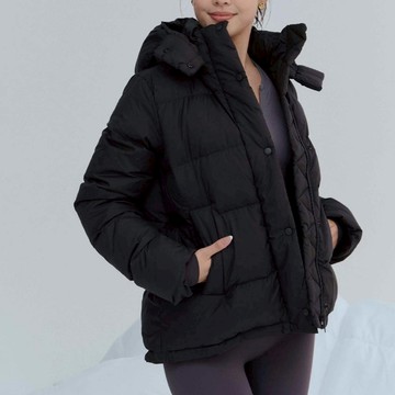 秋冬羽絨超保暖外套(腰身版)-Black