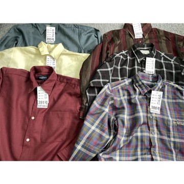 古著vintage阿美咔嘰美式原宿男女復古羊毛格子純色條橫襯衫83