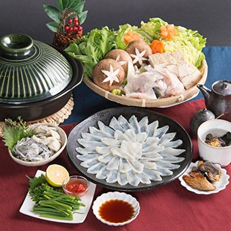 豊後とらふぐ料理セット 養殖2?3人前〔刺身約120g・あら約250g・皮約50ｇ・焼ヒレ・ポン酢・薬味〕