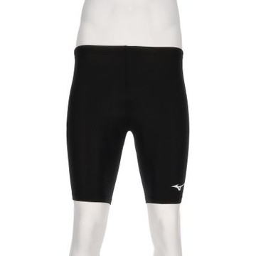 Mizuno 男款 黑色 五分褲  吸濕速乾 慢跑 訓練 美津濃 緊身 短褲 U2TBBG1609