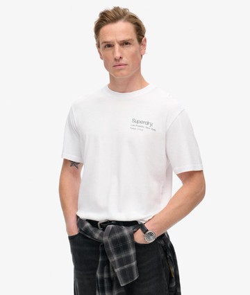 Superdry Men's Core Logo City Loose T-shirt White Size: M