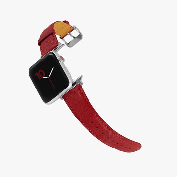 客製化禮物意大利真皮革錶帶Apple Watch 紅色_01378