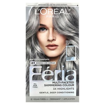L'Oréal, Feria，立體閃亮染髮劑，S1 煙燻銀，1 次染髮套裝