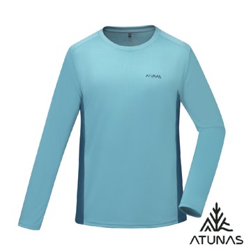 【ATUNAS 歐都納 男 長袖排汗抗菌T恤《青石灰/墨藍》】A6TS2519M/排汗衫/運動衫