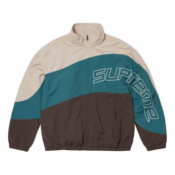Supreme Curve Track Jacket 'Tan Black Blue'