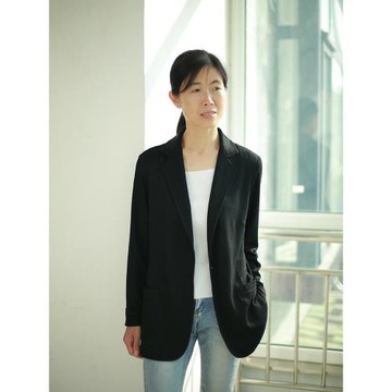 初秋垂感休閑彈力針織西裝外套