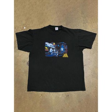 搞錢做慈善 3A260克純棉雙紗！向上俠！重磅情侶女寬松短袖T恤男