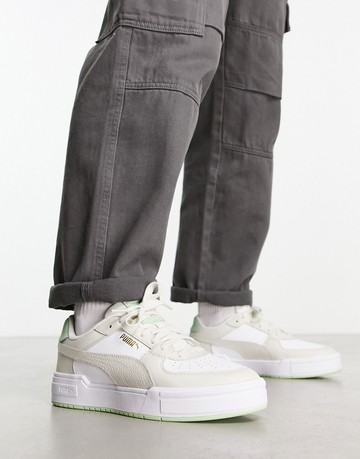Puma CA Pro Pastel trainers in white and green