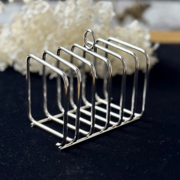 *50752-典雅法國古董鍍銀吐司架