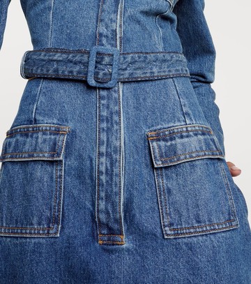 Self-Portrait Belted denim midi dress