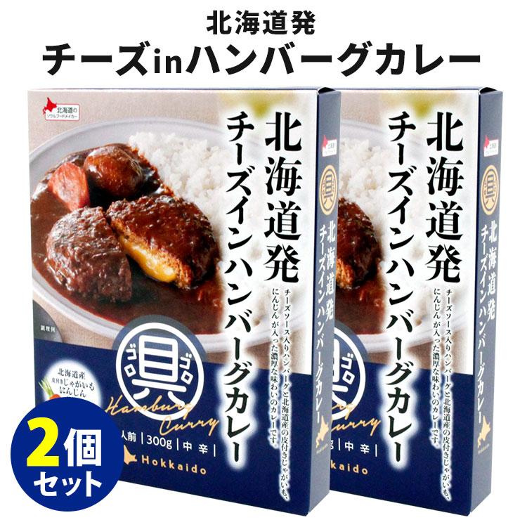 2個セット　北海道発チーズインハンバーグカレー　（300g×2）　ベル食品　レトルトカレー　　食品A（DM）