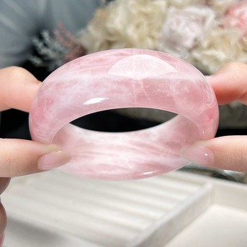 【浪漫相遇】巴西天然粉晶手鐲 | 19圍 | 天然水晶 | 送禮