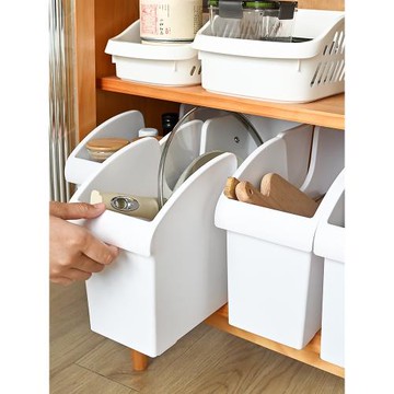 廚房多功能收納盒帶滑輪櫥柜下水槽置物廚具鍋蓋收納盒家用調料架