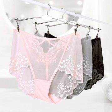 【裸膚蕾絲】中腰輕著蕾絲內褲 FREE 3色 C60130