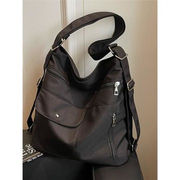 多用通勤托特包女包2024新款休閑雙肩包學生背包大容量百搭單肩包