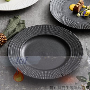 免運 可開發票 餐具 餐盤 高級感盤子餐盤牛排盤家用菜盤陶瓷圓盤平盤淺盤西餐餐具儀式感