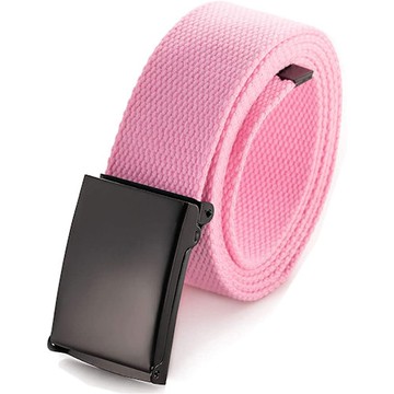 男士棉織軍用徽標腰帶(粉色)