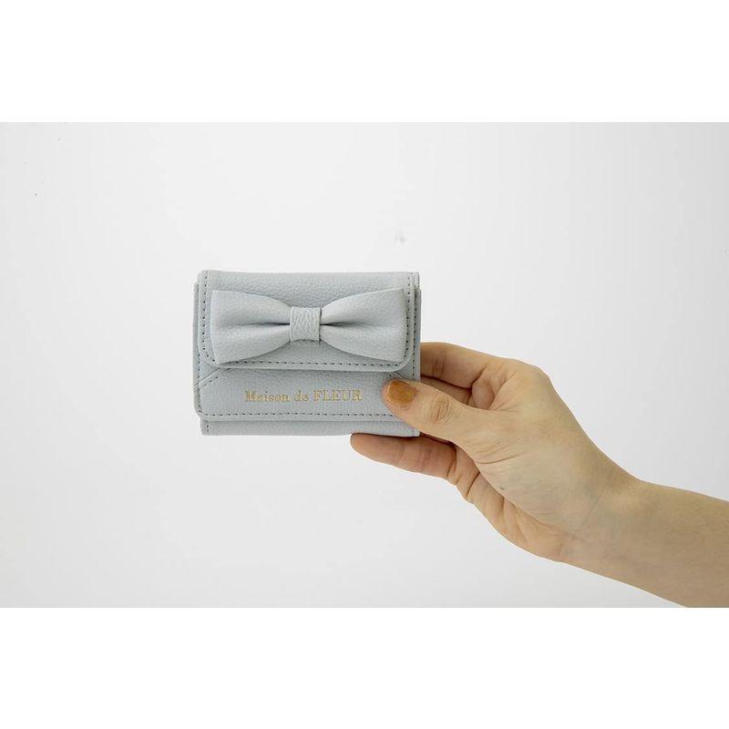 Maison de FLEUR RIBBON CARD CASE BOOK GRAYISH BLUE (宝島社ブランドブック)