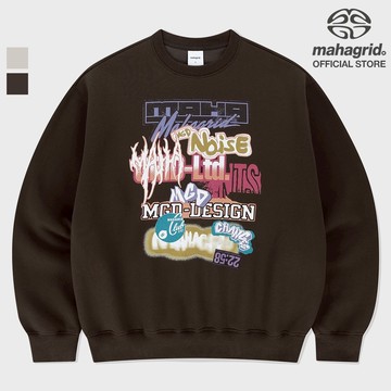 [MAHAGRID] 標誌清單衛衣_unisex_korean style_Fleece design