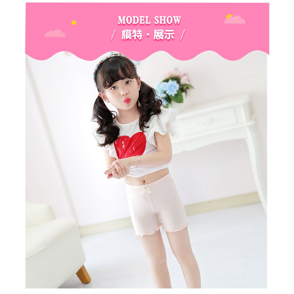 女童 内衣 model　 女童安全褲3~8歲莫代爾蝴蝶結夏季薄款内衣褲推薦| 蝦皮商城| LINE購物