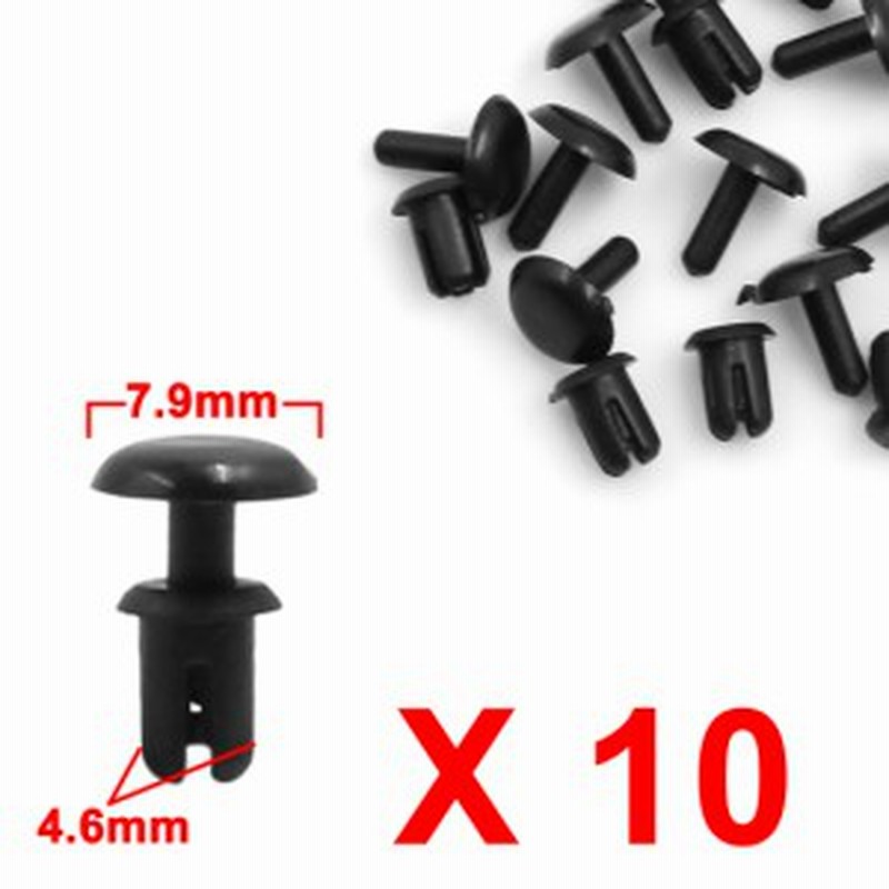 Uxcell 海外出荷 プラスチックリベット 車用 フェンダー バンパー プッシュピンクリップ穴径4 6mm ブラック 10個入り 通販 Lineポイント最大7 0 Get Lineショッピング