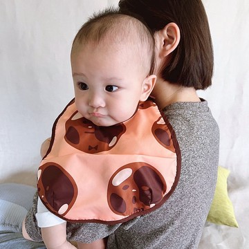 防水口袋圍兜 吃飯兜 嬰兒圍兜 極輕量 -珍珠點點 Bubble Dots