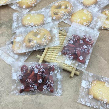 【嚴選SHOP】95入 白色玫瑰花 磨砂餅乾袋 需用封口機封口 平口袋 月餅袋 食品級包裝袋 餅乾 飾品【D048】