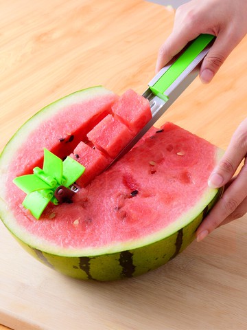 切西瓜神器不銹鋼風車吃西瓜切塊器刀花式風車家用水果分割神器