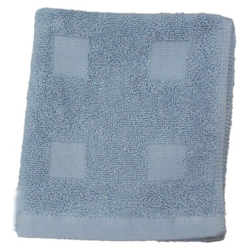 Crocodile 鱷魚 摩登方格素色方巾，100%純棉超柔細舒適，超強吸水性，34x78cm  灰色  1條