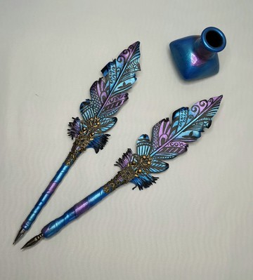 原子筆，皮革羽毛筆，婚禮筆，沾水筆，禮品，中性筆，角色扮演