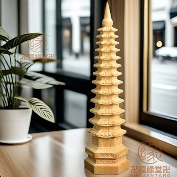 🙏已開光過爐🙏文昌塔 寶塔 金榜題名 考試 純桃木文昌塔木質桃木擺件7層9層十三層九層客廳書房書桌立式木鵰
