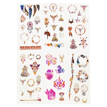 德德小品集 和紙裝飾貼紙  印地安風情  1包