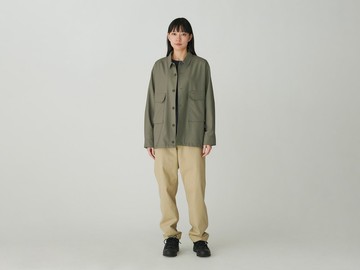 聚酯羊毛混紡襯衫 橄欖綠