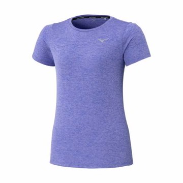 MIZUNO 美津濃 短袖上衣 女 路跑 運動 吸濕排汗 紫 J2MAC22122