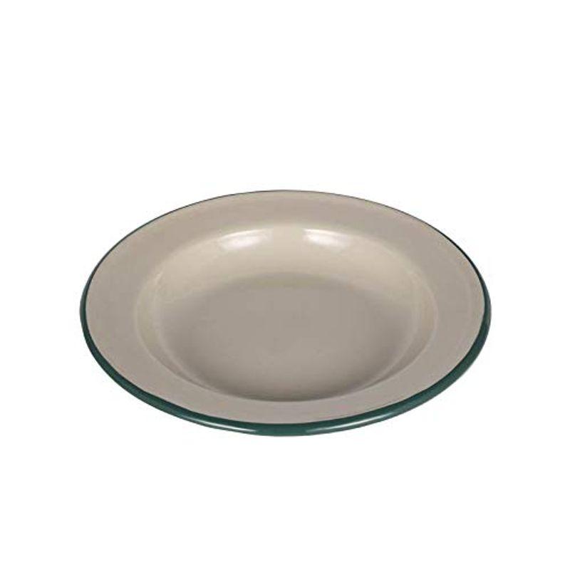 ダルトン キャンプ 食器 ENAMELED PLATE S BEIGE GREEN K19-0102