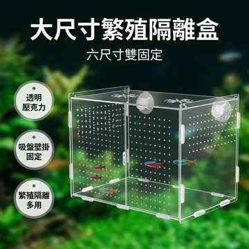 【台灣現貨】 組裝式 孔雀魚繁殖盒 孵化盒 壓克力魚缸隔離盒 產卵器 魚卵繁殖箱 小魚產房 珊瑚隔離盒