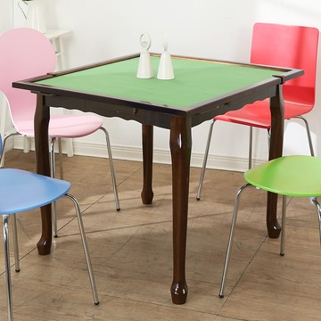 buyjm愛柏實木虎腳麻將桌-胡桃木色