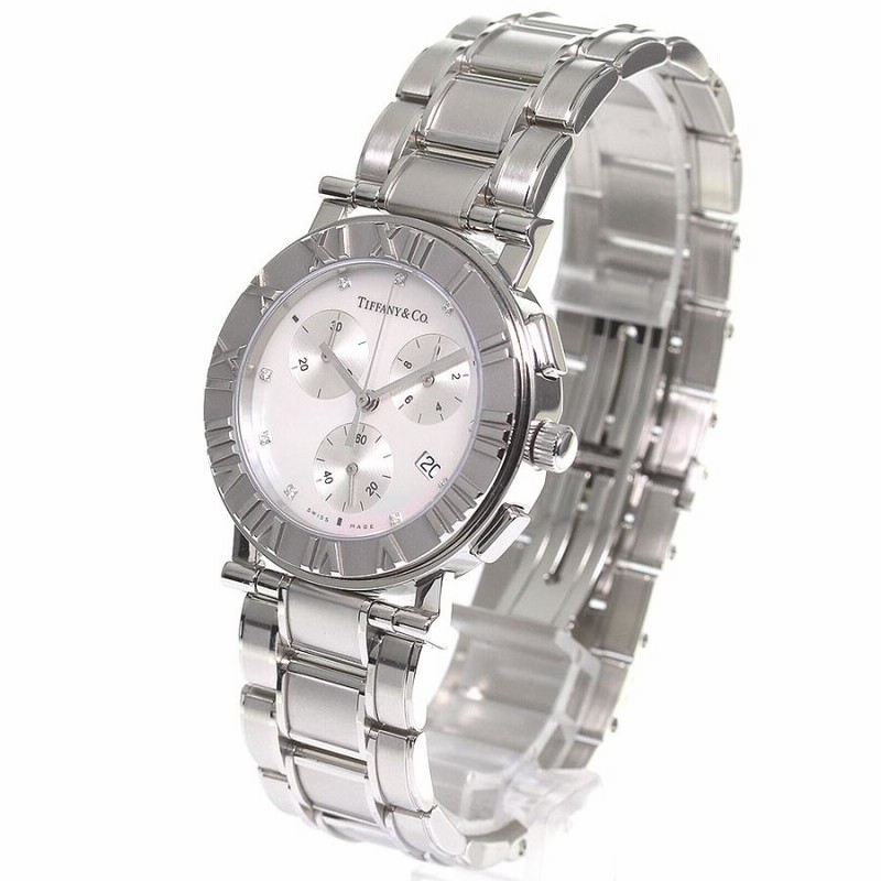 ティファニー9P ダイヤモンドアトラスシェル文字盤クロノグラフ自動巻き